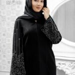 مانتو کتی جوین مشکی جواهر دوزی روژان