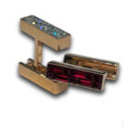 دکمه سر آستین BAGOZZA طرح مستطیل WB63