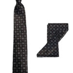 کراوات ابریشمی طرح بیضی TI89 شکلاتی