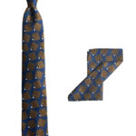 کراوات ابریشمی طرح مربع TI78 کاربنی