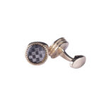 دكمه سر آستين مردانه دایره شطرنجی WB189 | یاراشیق