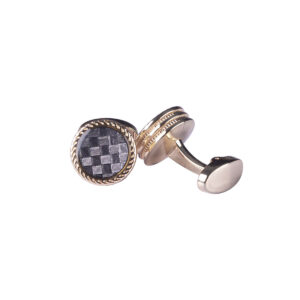 دكمه سر آستين مردانه دایره شطرنجی WB189 | یاراشیق
